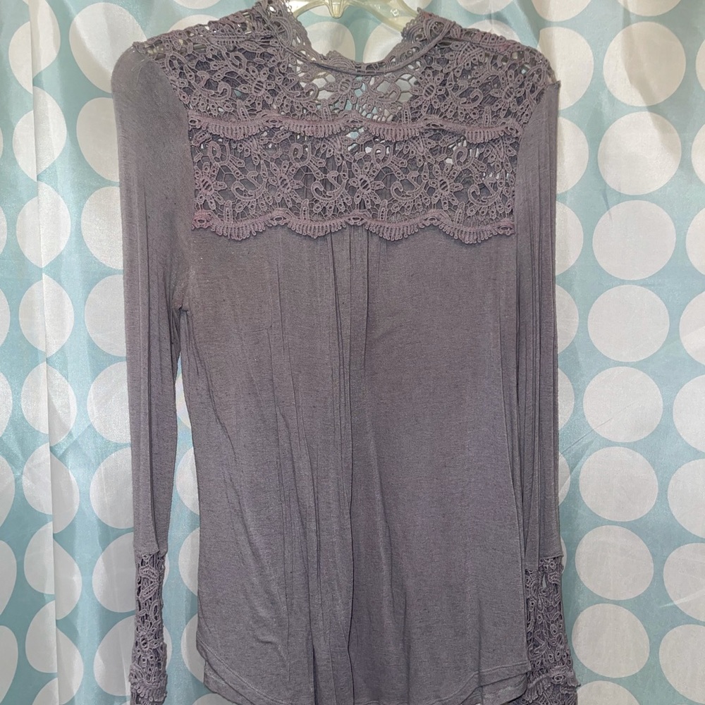 Gray lace blouse (make offer)